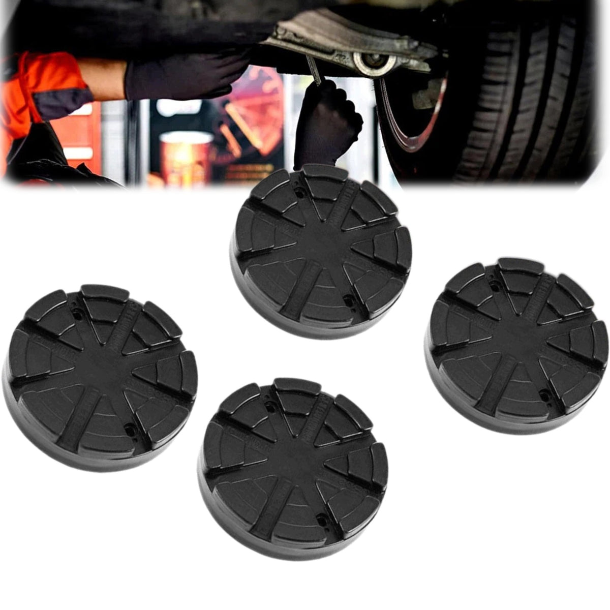 4X RUBBER COLUMN LIFT PAW CAP 125MM