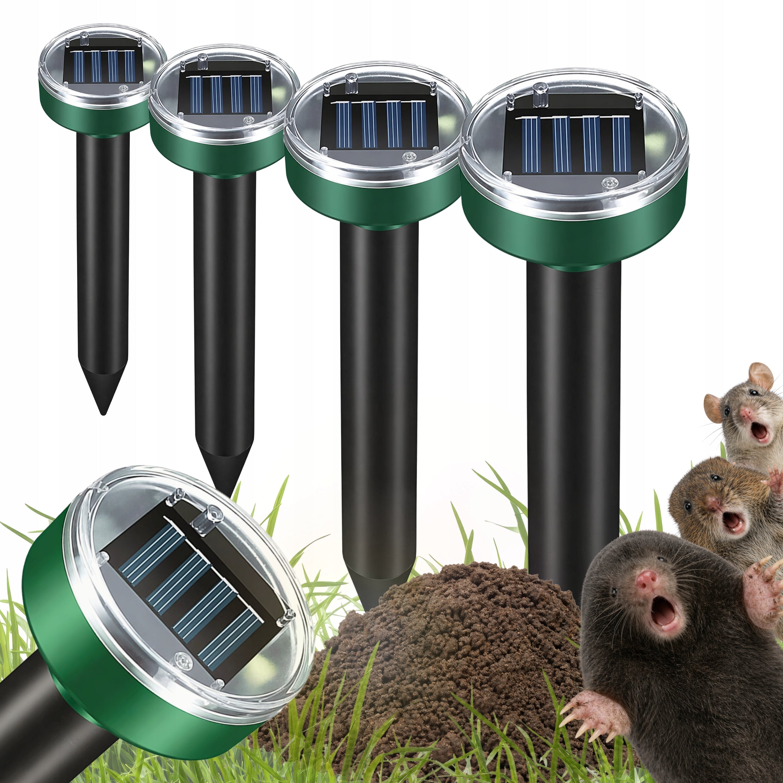 4X Solar Deterrent For Crete Veneers Rats Vibration Rodents 3200m2