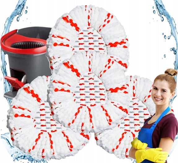 4X VILEDA TURBO ROTARY MOP COVER NEW MODEL 3IN1 MICROFIBER Manufacturer code 34920012
