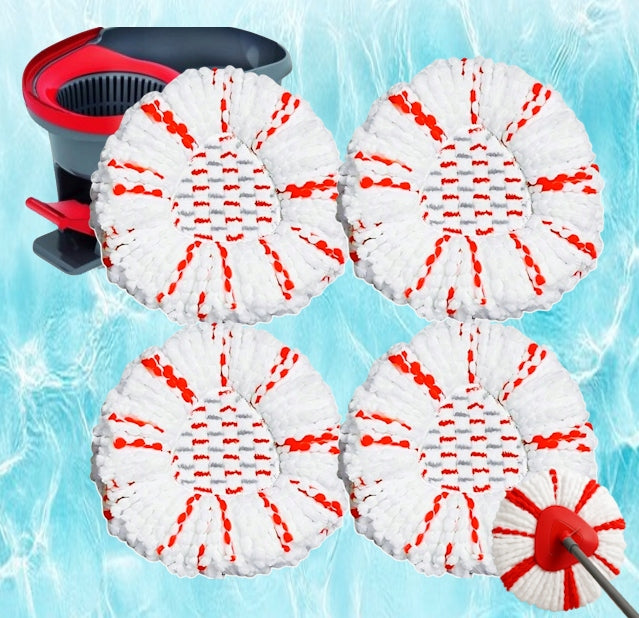 4X VILEDA TURBO ROTARY MOP COVER NEW MODEL 3IN1 MICROFIBER
