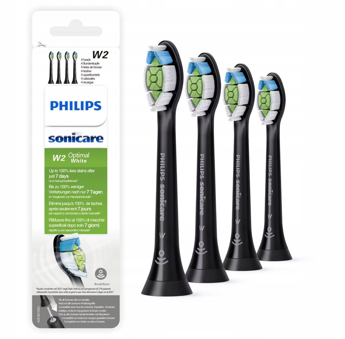 4X pieces of Philips Sonicare W2 Hx6064 Optimal White toothbrush tips