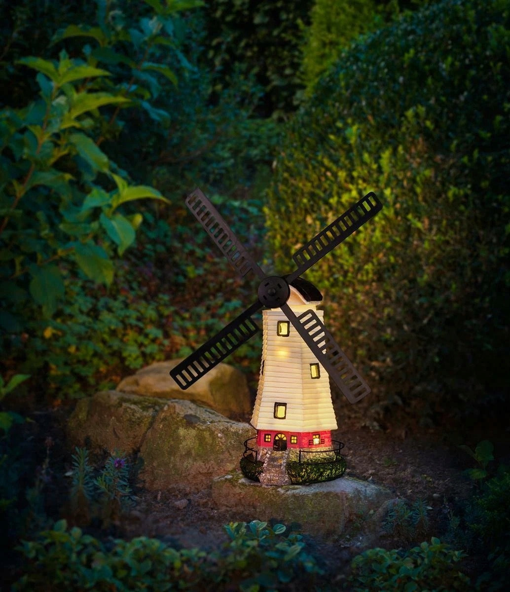 Garden Decoration Light Windmill Solar LED with Rotating Blades Outdoor