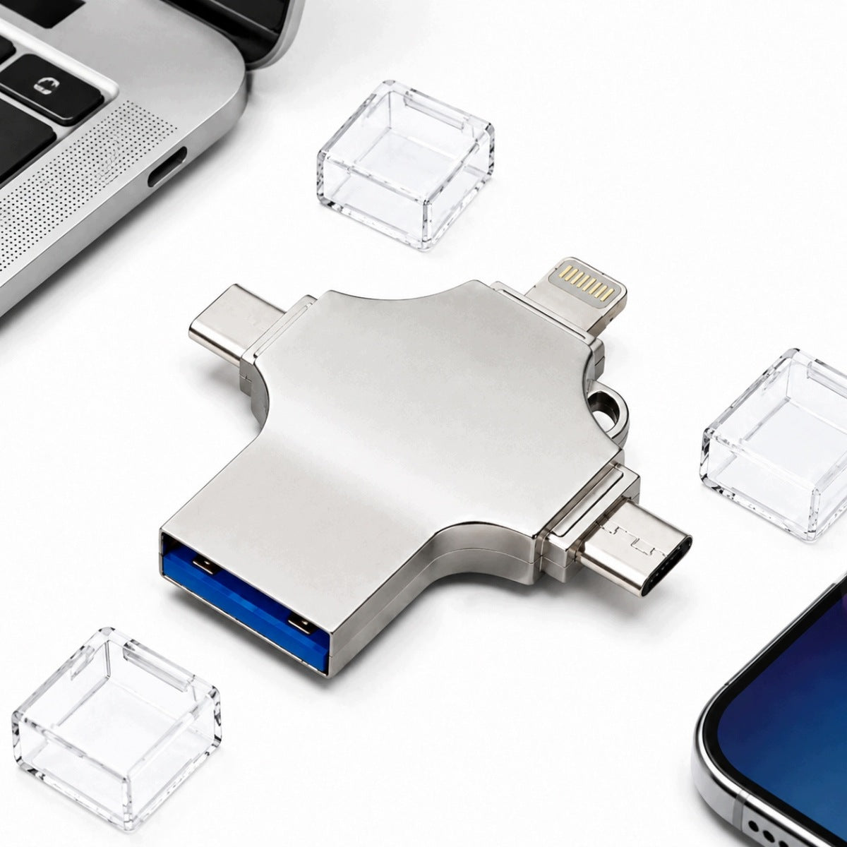 4in1 256GB USB-C Micro USB Flash Drive for Smartphone and Computer
