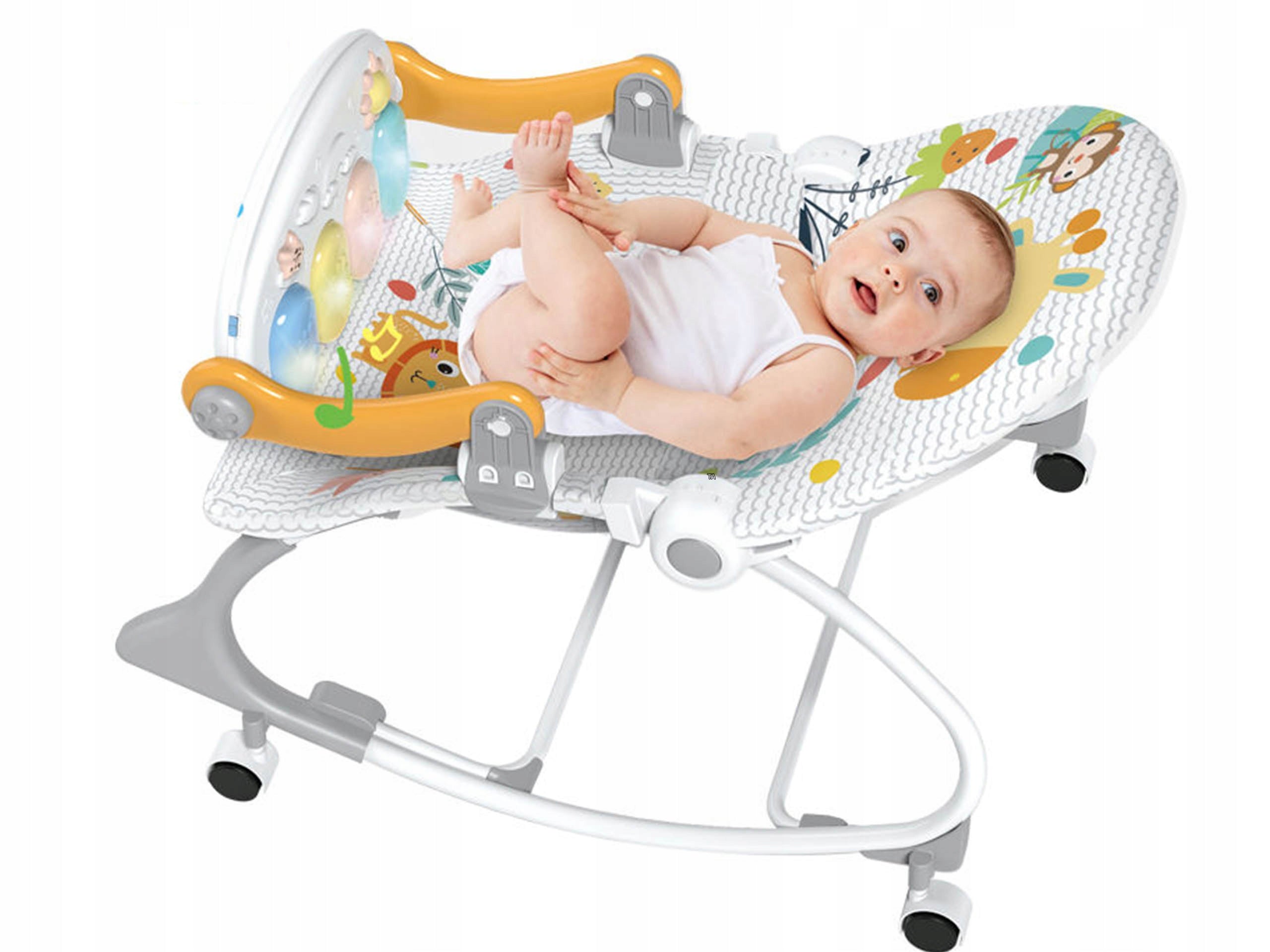 4in1 Lovely Rocker Riding Cot Cradle Piano Brand Zutto