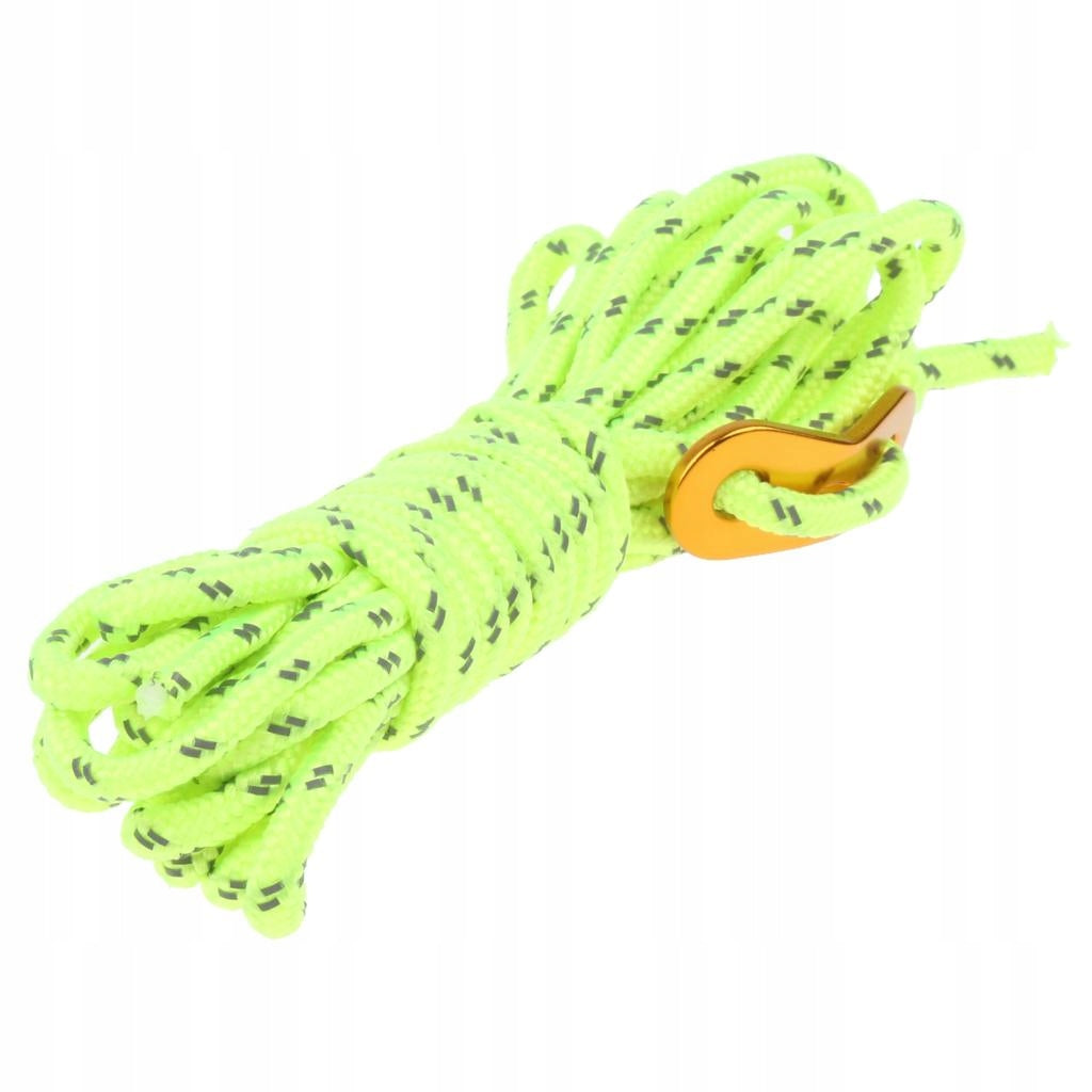 4mm Double Reflective Windproof Tent Rope with Buckle, green