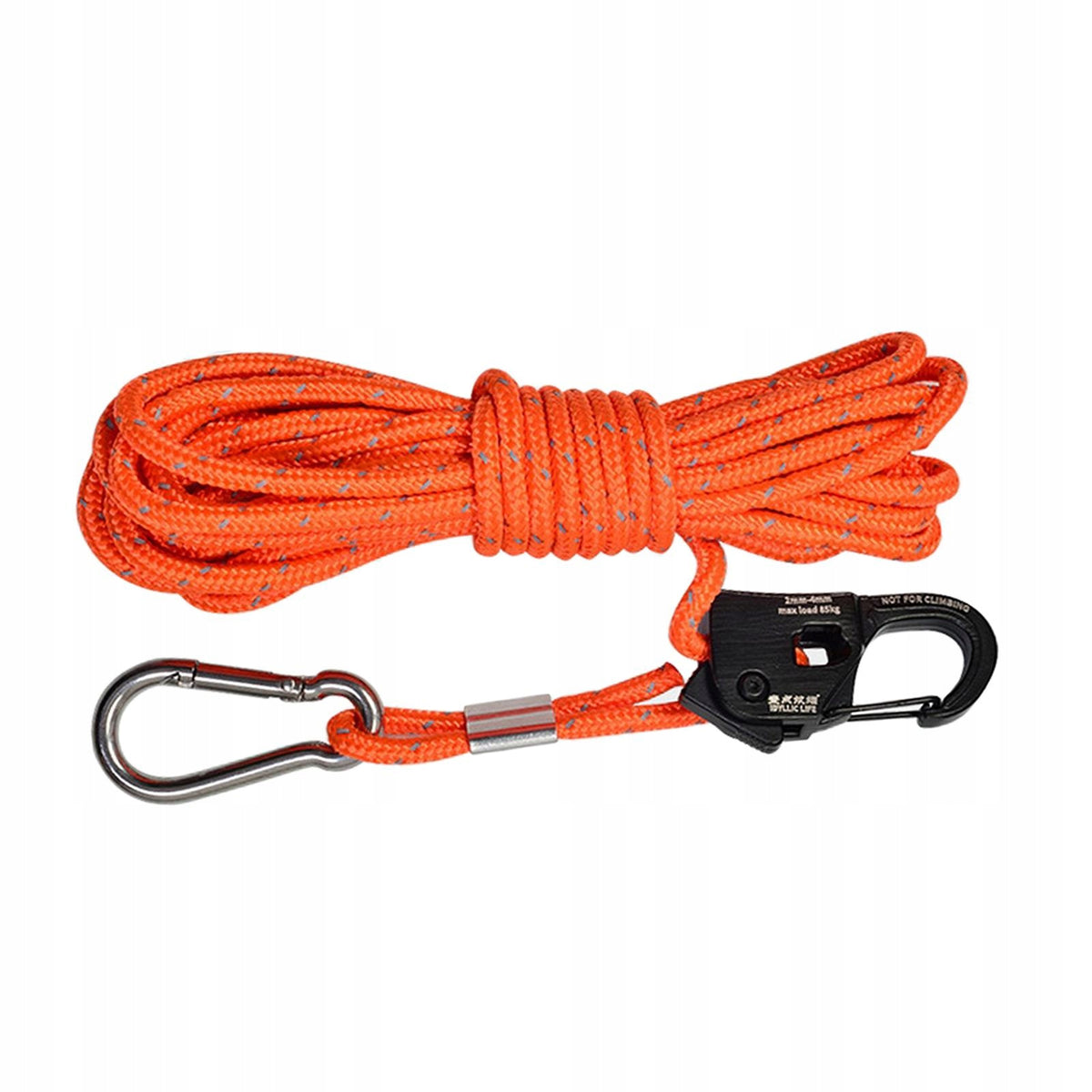 4mm Tent Guy Rope with Pulley Tent Guide Rope Fast Locking Nylon Orange