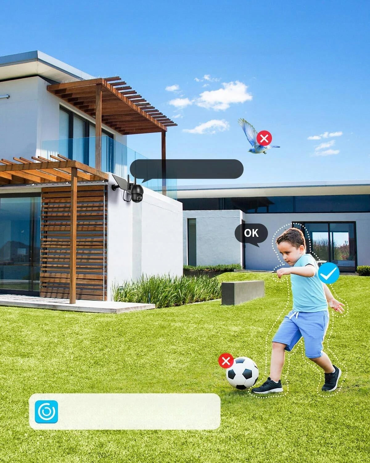 4pcs Outdoor Camera 3MPX 4G LTE Rotating Home Monitoring with SIM Card Packaging status original