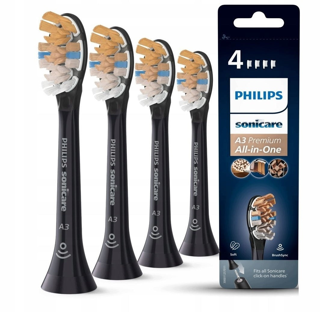 4pcs PHILIPS SONICARE Premium All-in-One Brush Tips hx9094