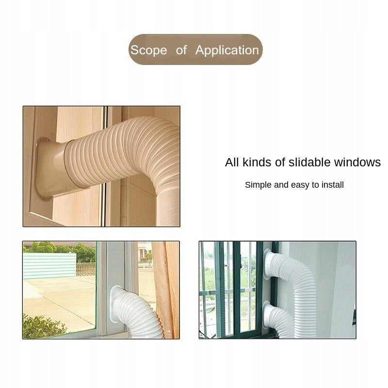 4pcs/set Portable Air Conditioner Window Kit with Je Connector Panel Power 0 W