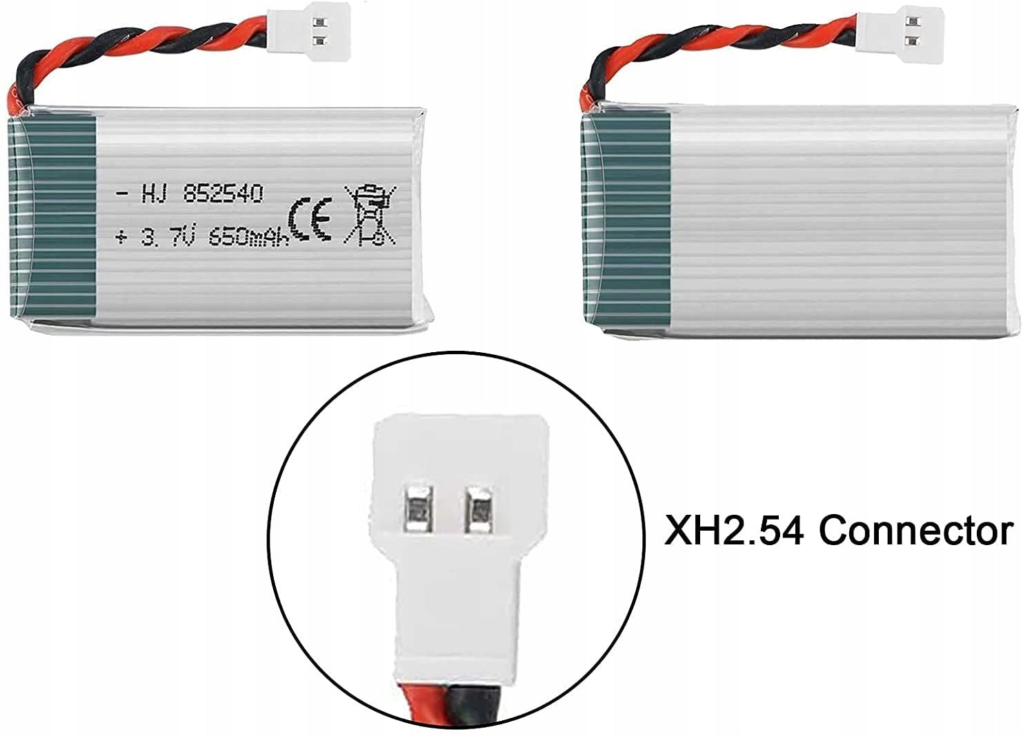 4-teiliger Akku Syma Drone x5C X5 3,7 V 650 mAh 25 C Advanced Lipo + 4-in-1-Ladegerät 