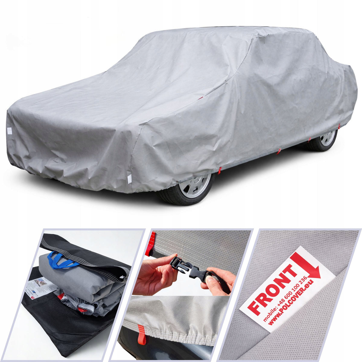 4w car cover for Mercedes W124 W123 sedan 4layers +PAS