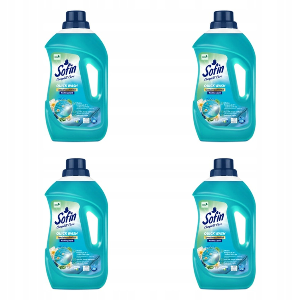 4x 1.1L Sofin Quick Wash Washing Liquid