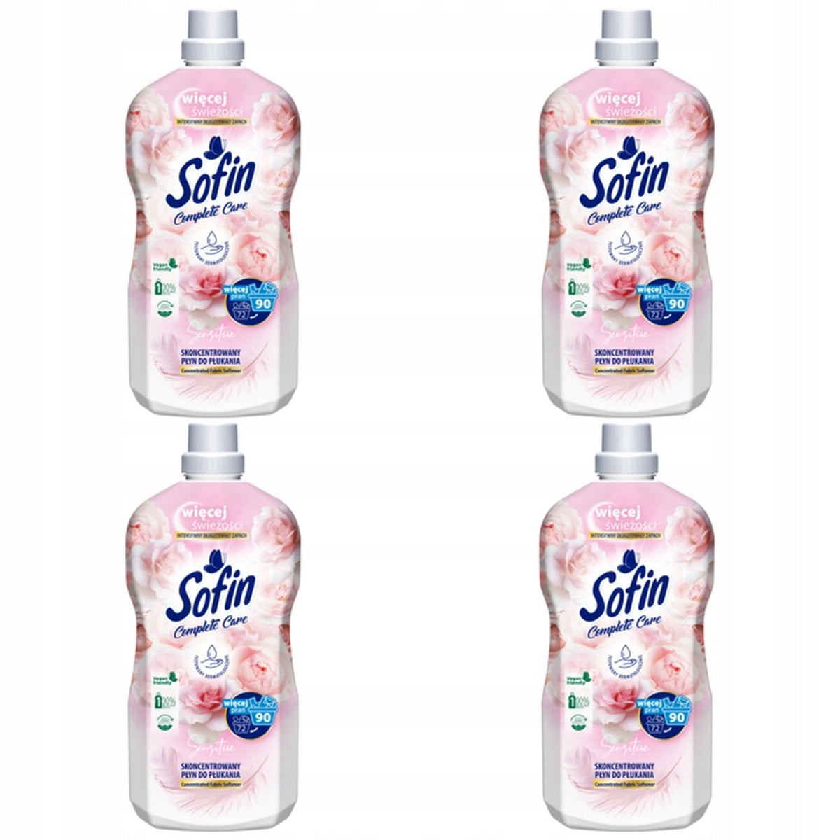 4x 1.8L Sofin Complete Care & Sensitive Concentrated Softener