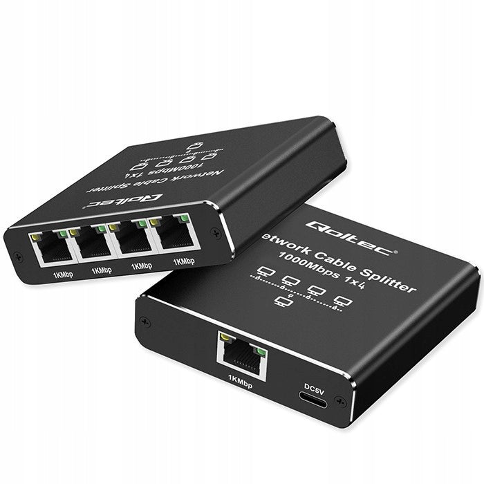 4x 1000Mb Gigabit Switch Ethernet Aluminum LAN Splitter Manufacturer code SPLITTER 4xLAN GIGABIT