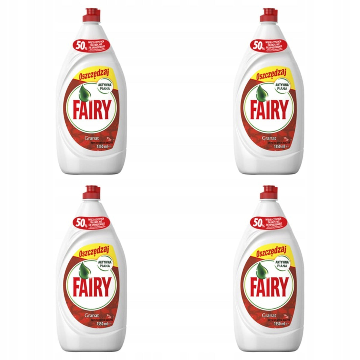 4x 1350ml Fairy Pomegranate & Red Orange