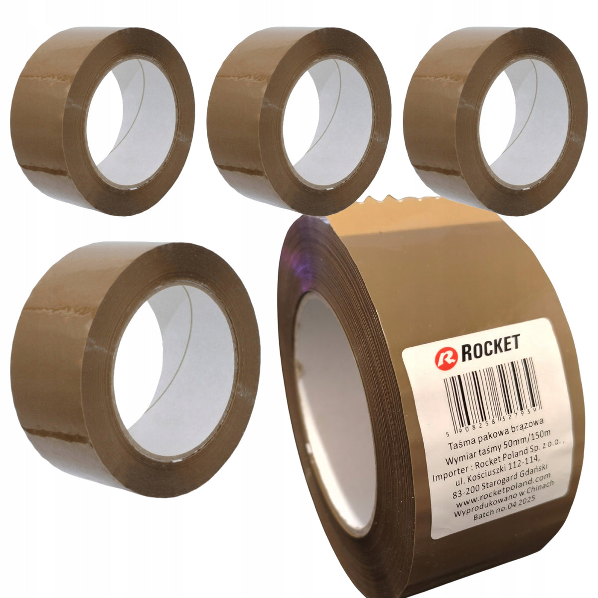 4x 150m PACKING ADHESIVE TAPE BROWN 50MM STRONG ADHESIVE FOR PACKAGE CARTONS