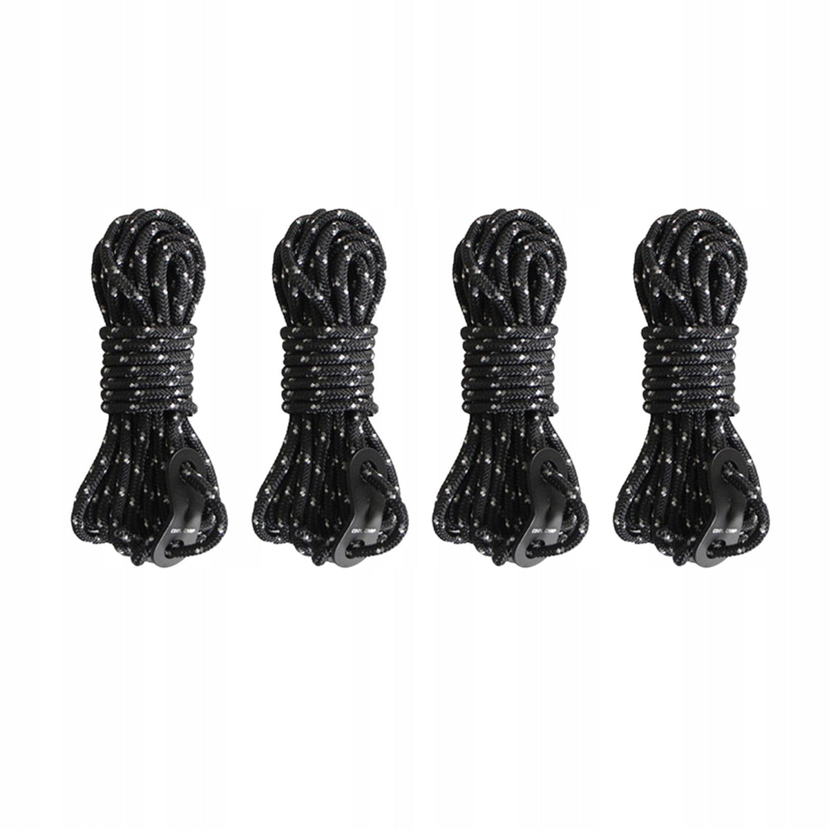 4x 4M Multifunction Tent Rope with Adjuster Reflective 4mm Runners Guy Packaging status no packaging
