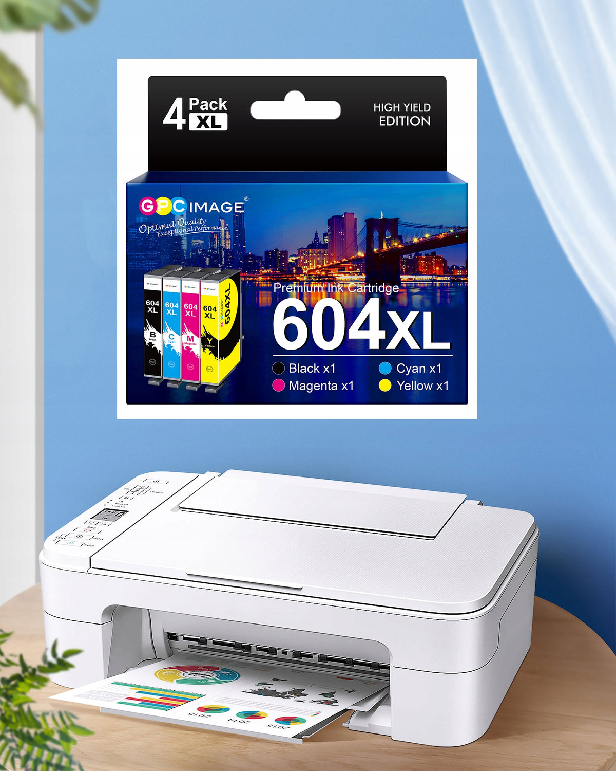4x 604 XL INKS FOR EPSON XP-2200 XP-2205 XP-3200 XP-3205 XP-4200 XP-4205 EAN (GTIN) 6973135127024