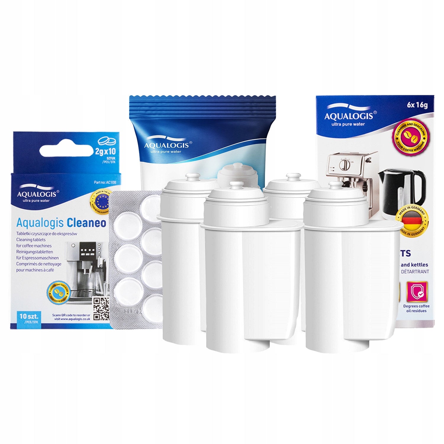 4x AL-Inte Water Filter For Siemens Express + Decalc Descaler+ Tablets