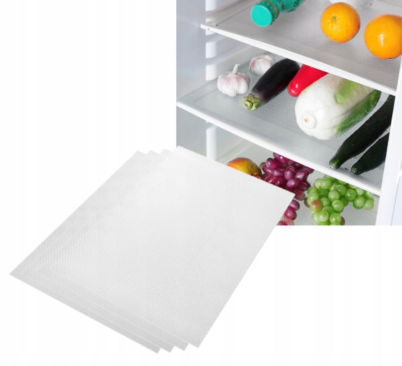 4x ANTIBACTERIAL FRIDGE MAT SHELF BACKING