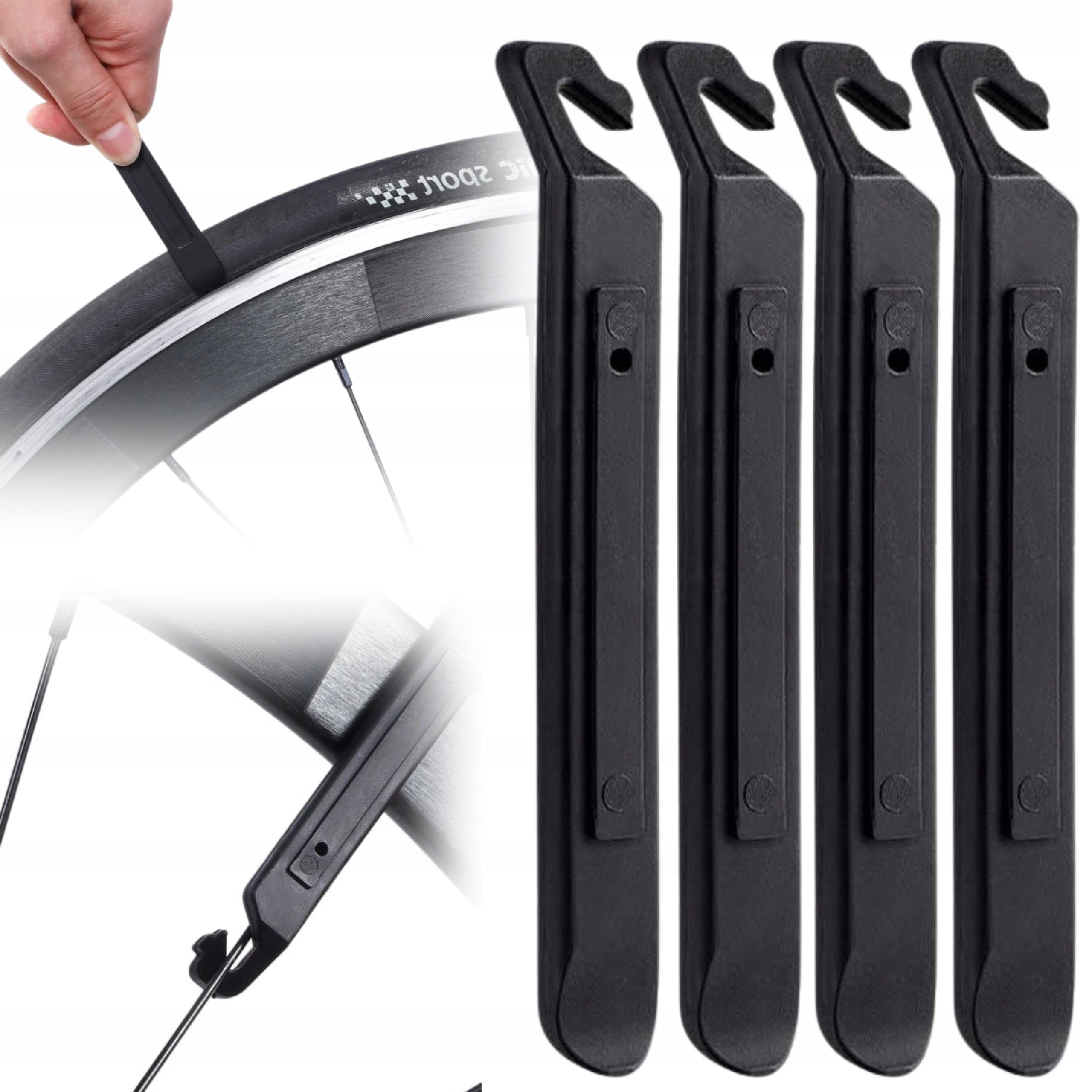4x BICYCLE INNER TUBE TIRE SPOONS REMOVAL KIT HOOK
