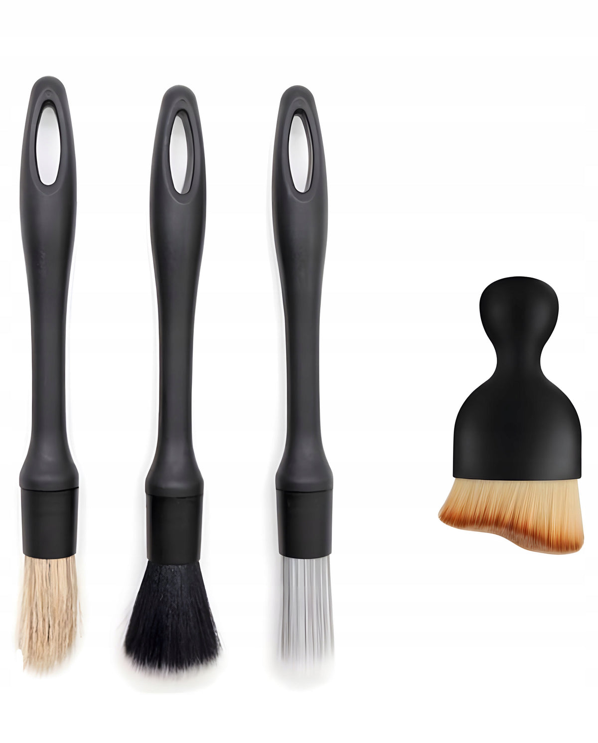 4x BRUSH DETAILING BRUSHES for Car Interior Cockpit Detailing Kit Manufacturer code Szczotki Detailing Pędzle 4Szt Kratek Nawiewu