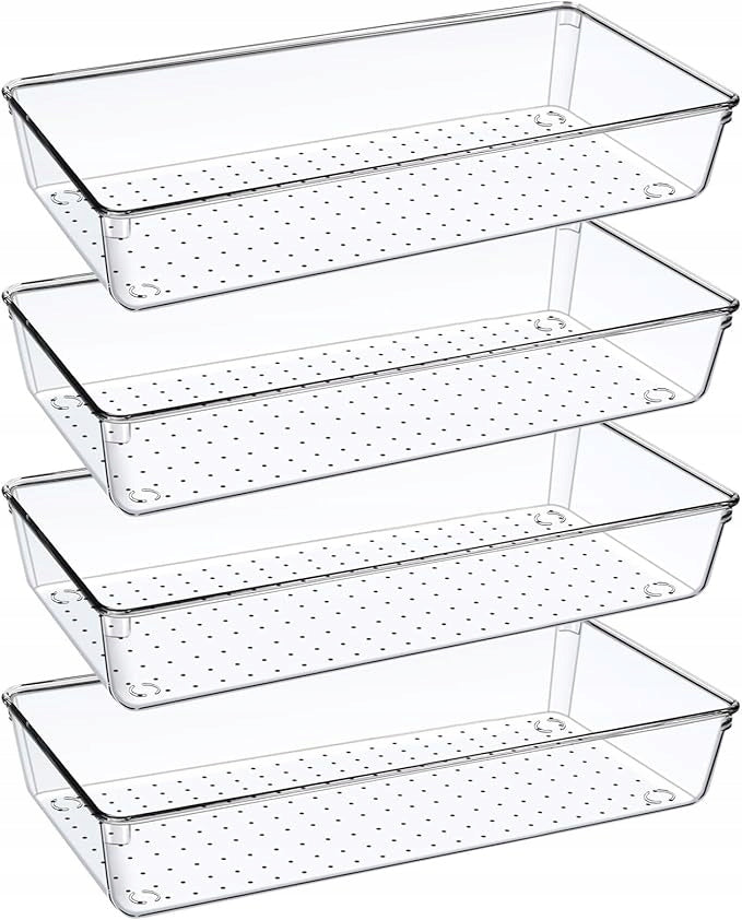 4x CABINET DRAWER ORGANIZER COMPARTMENT SEPARATOR GRADUATION