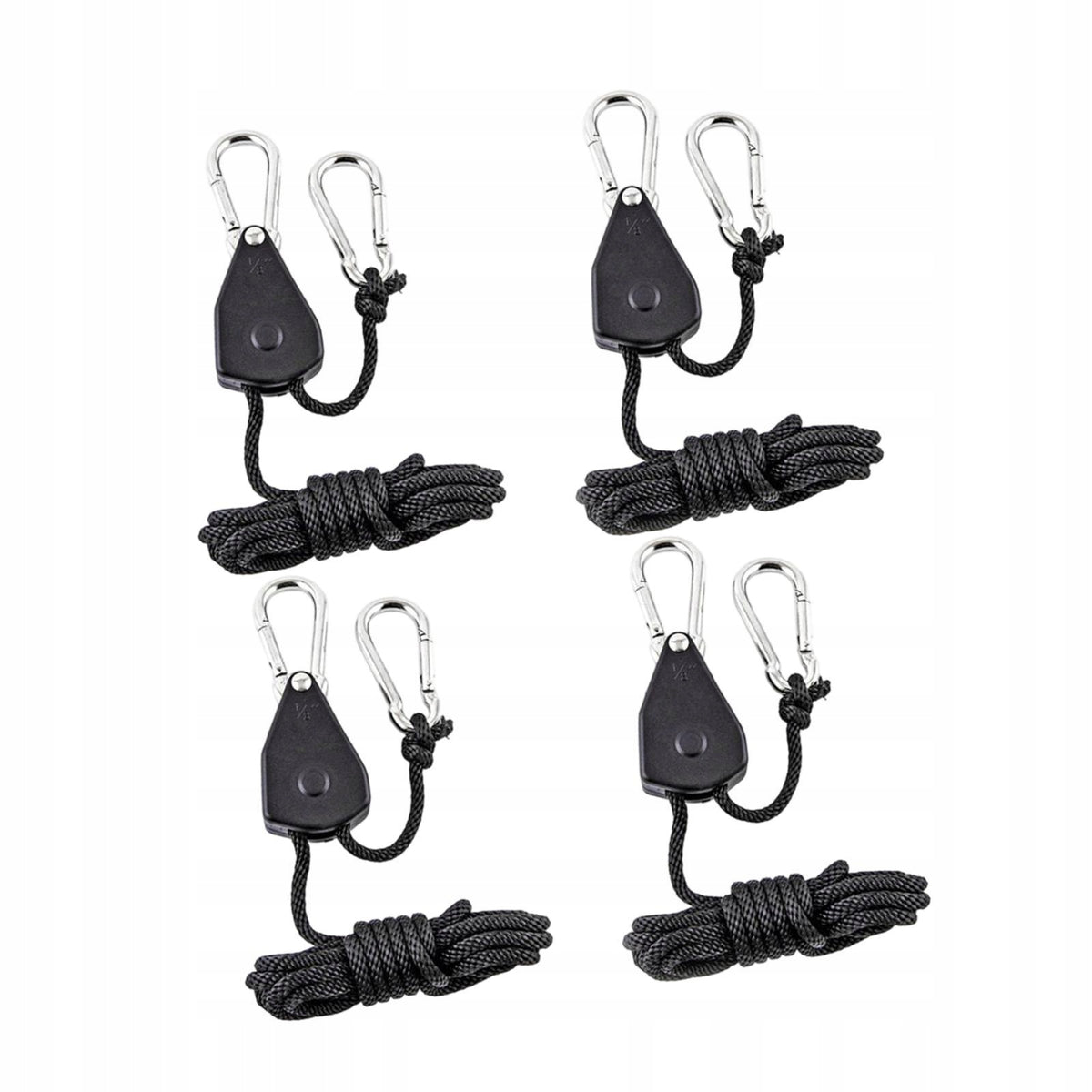 4x Camping Rope with Ratchet Pulley Plant Pulley Ropes Tightener Ratchet