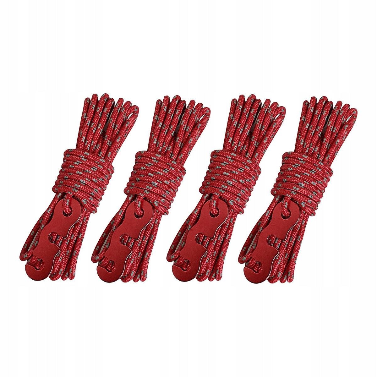 4x Camping Tent Cords Reflective Rope Lightweight Guy Ropes Gear Red Brand no brand