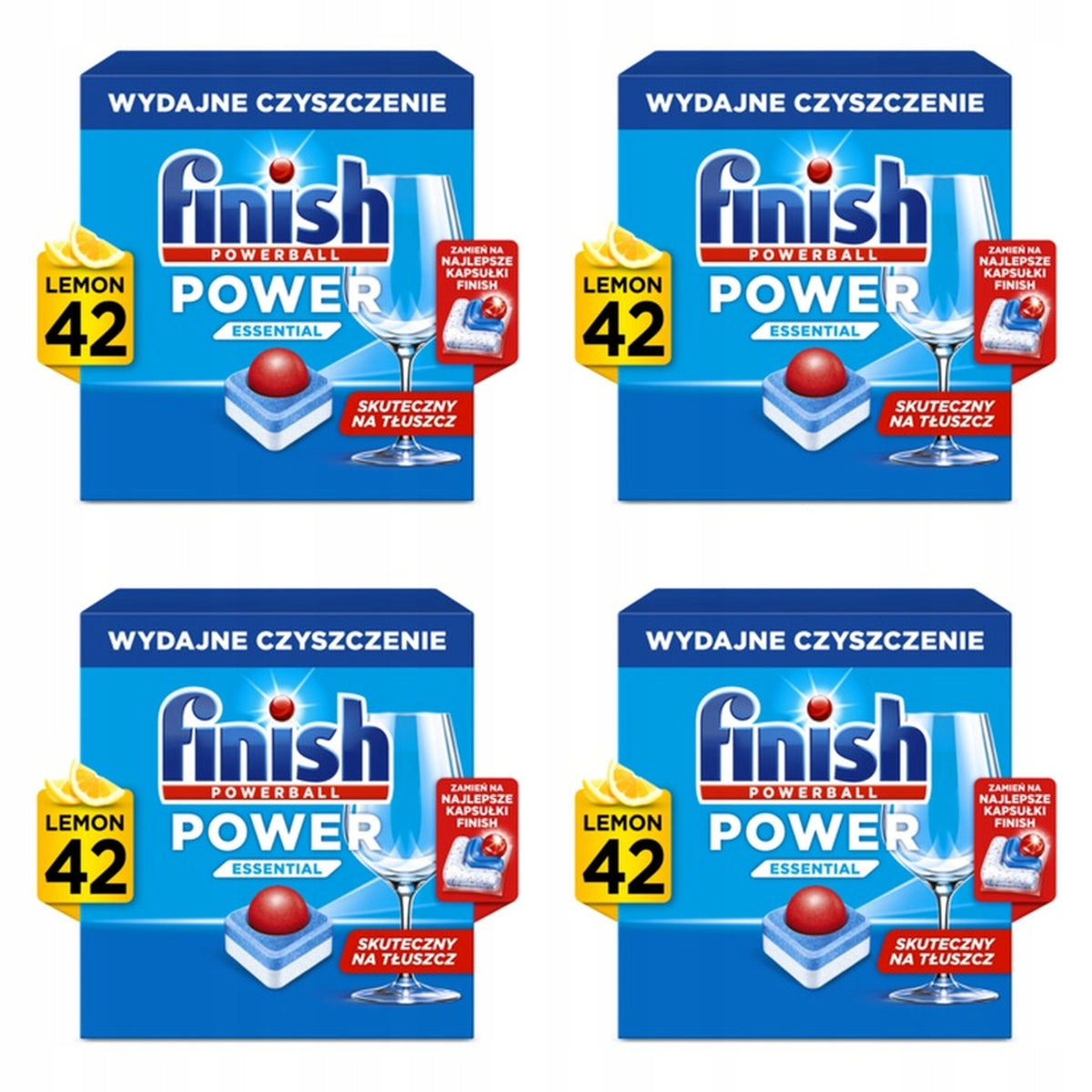 4x Finish Power Essential 42 lemon tablets