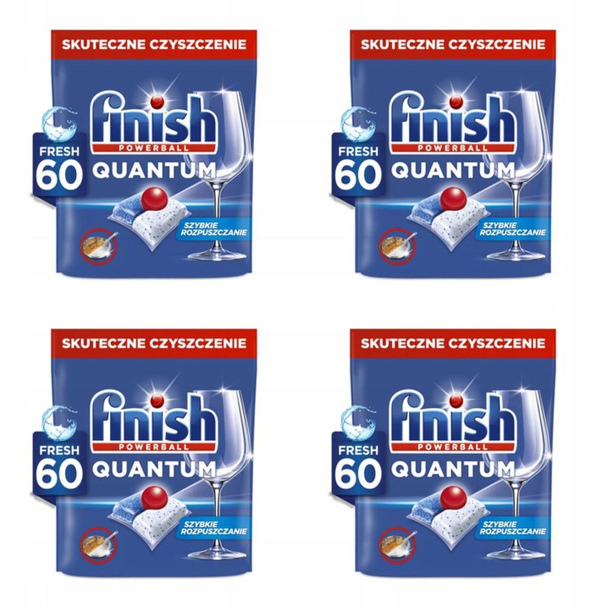 4x Finish Quantum 60 fresh capsules