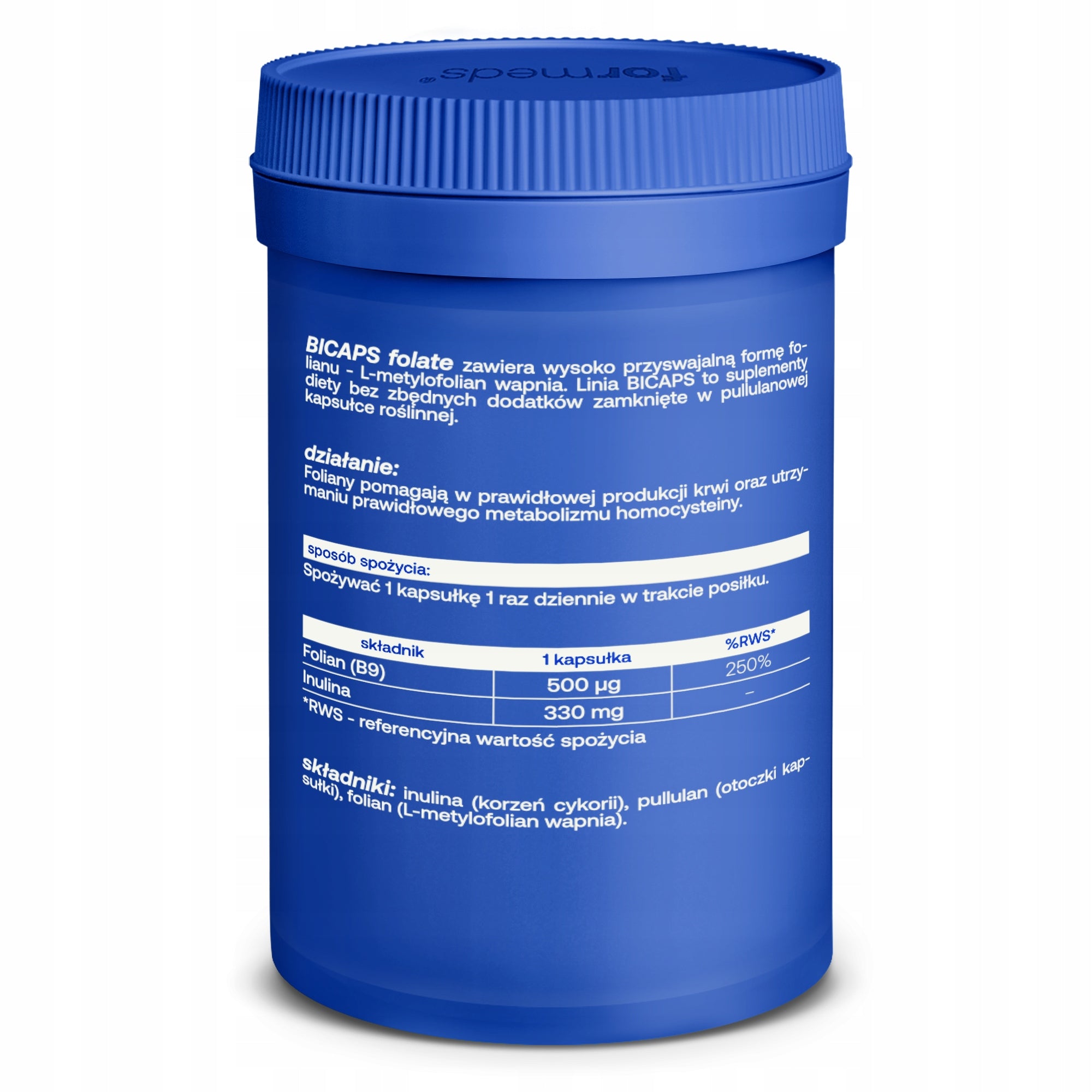 4x Formeds BICAPS folate Active folate 500 µg|60 capsules|Blood system Manufacturer code 5903148622262