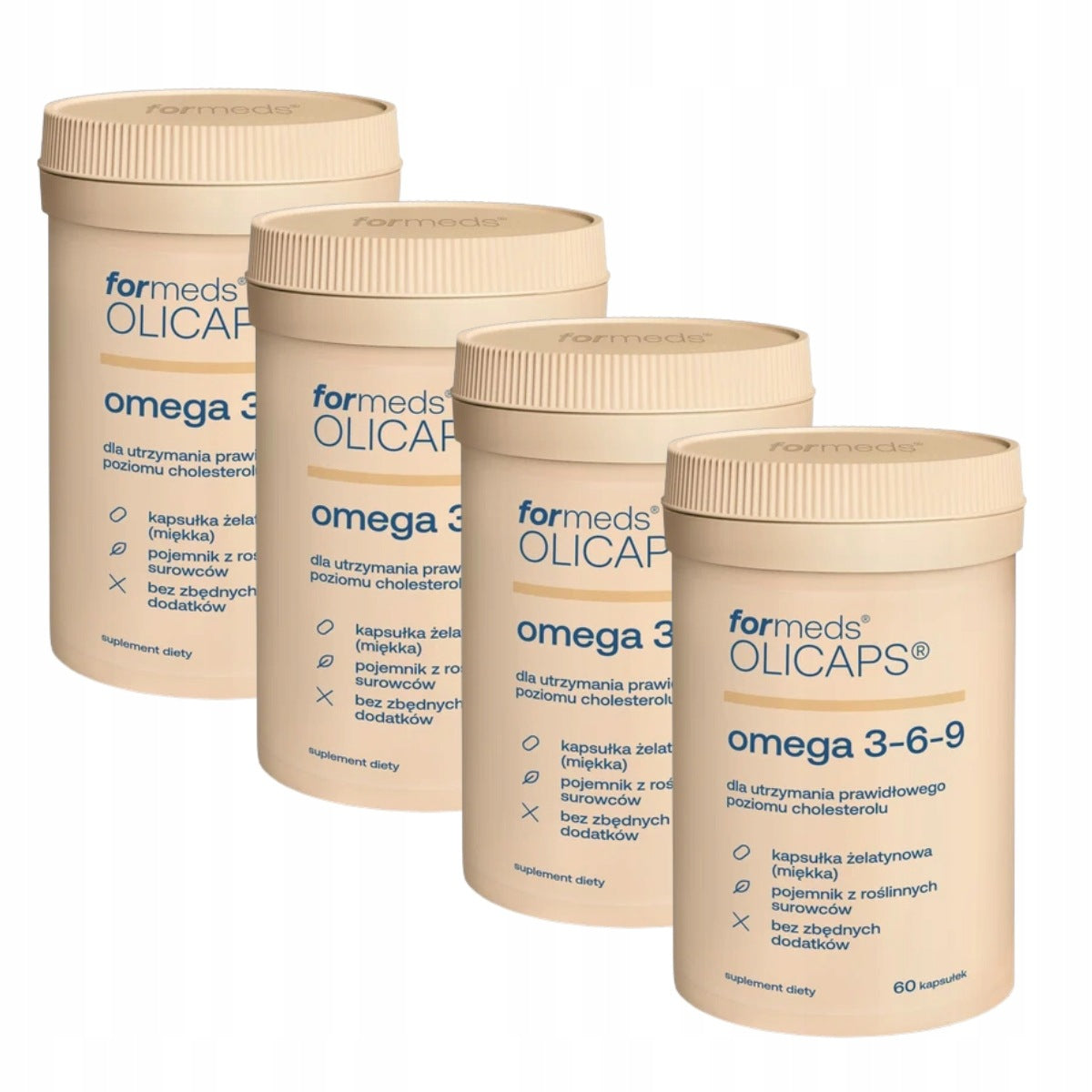 4x Formeds OLICAPS omega 3-6-9 – Flaxseed oil|60 capsules|Cholesterol, heart