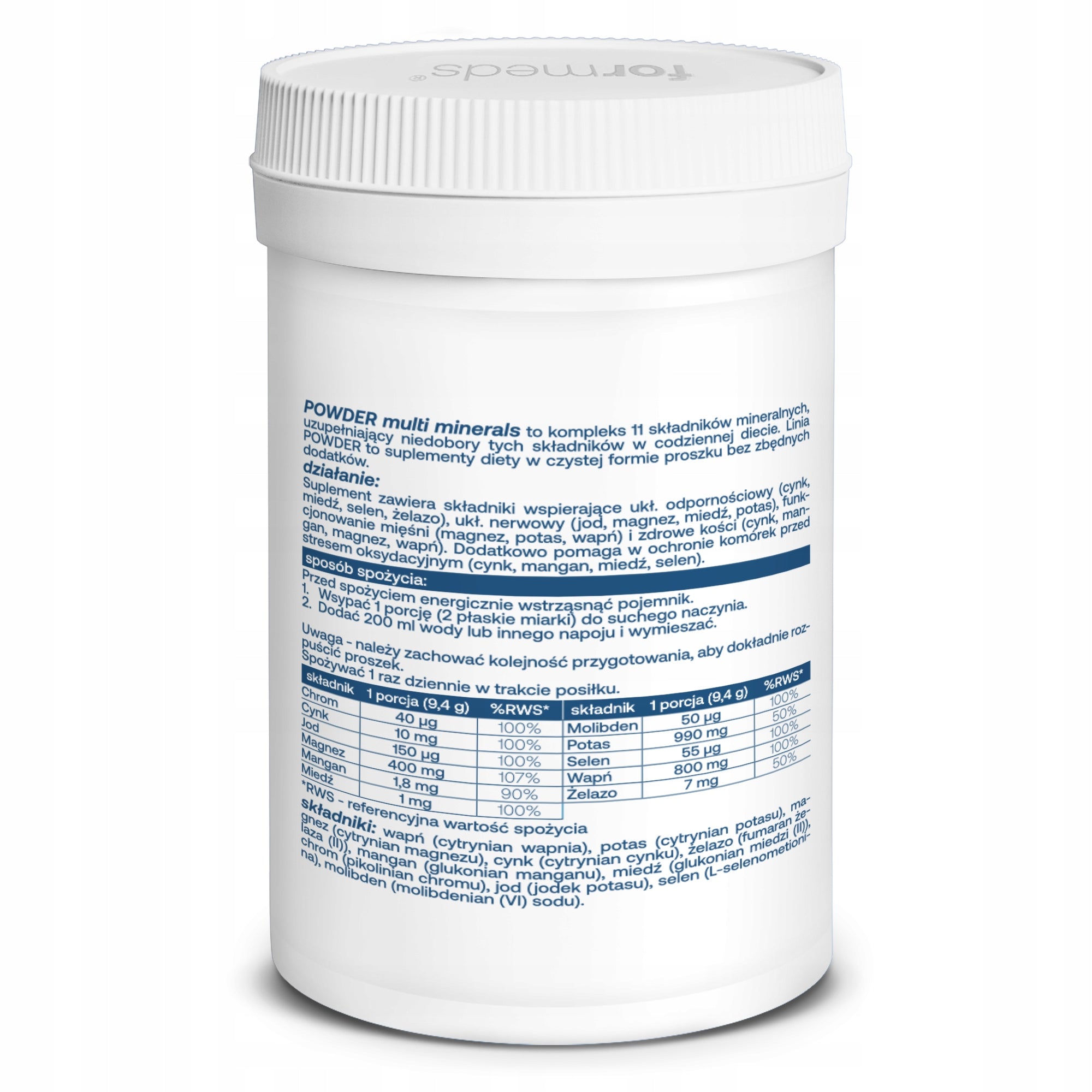 4x Formeds POWDER multi minerals complex of 11 minerals Manufacturer code 5903148622897