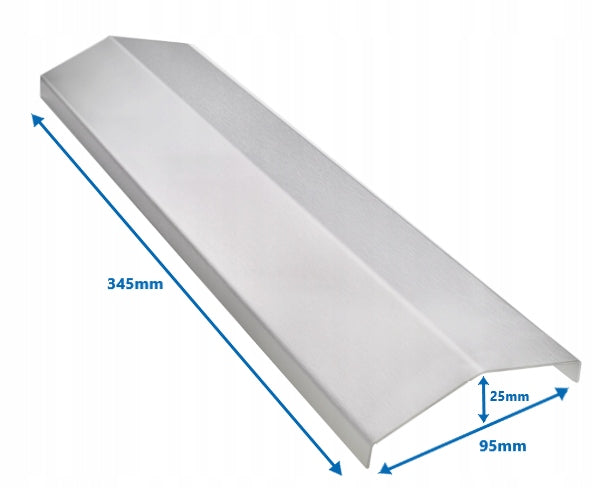 4x Gas Grill Burner Cover 34,5x9,5cm STAINLESS Aromazer Manufacturer code op4/345/95os