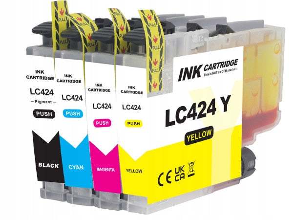 4x High Yield Ink for Brother LC-424 DCP-J1200W, Brother DCP-J1200WE