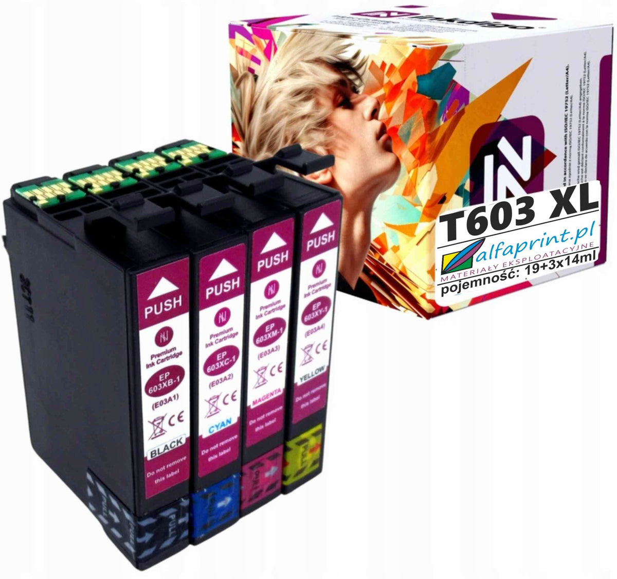 4x INK 603 XL FOR EPSON WF-2850 WF-2870 WF-2810 ink epson 603 xl Manufacturer code 603 / Expression Home XP 2100 3100 4100