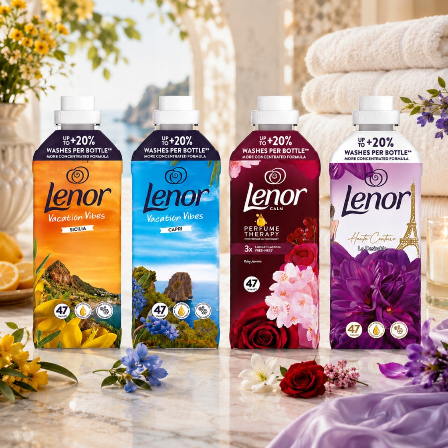 4x Lenor La Desirable 47 Washes 987ml Capacity 0.987 l