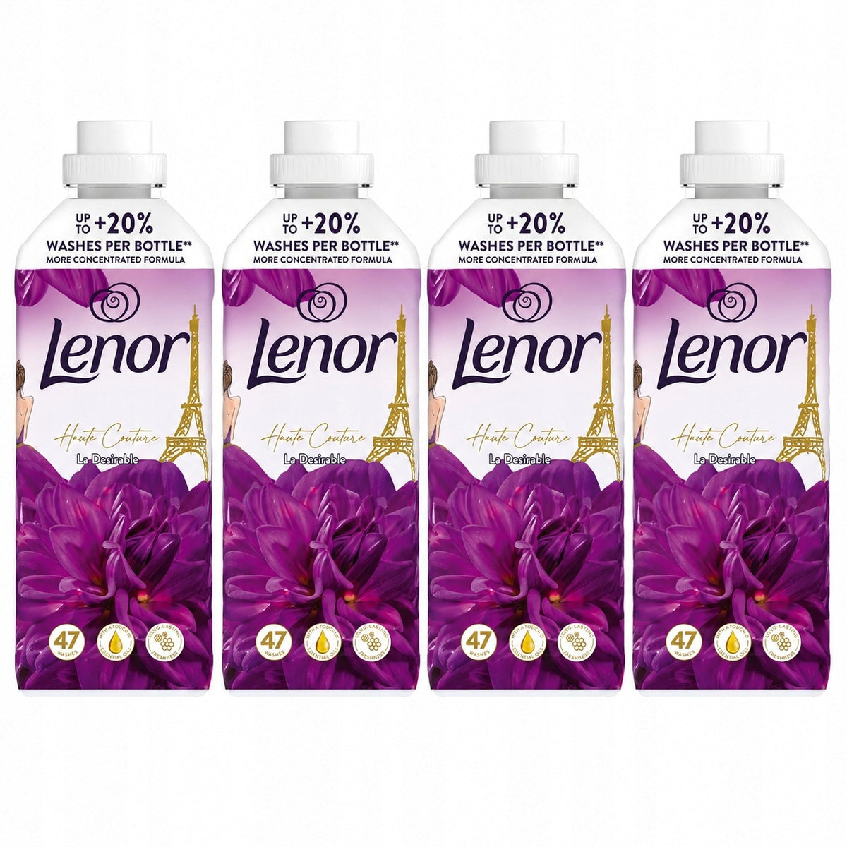 4x Lenor La Desirable 47 Washes 987ml