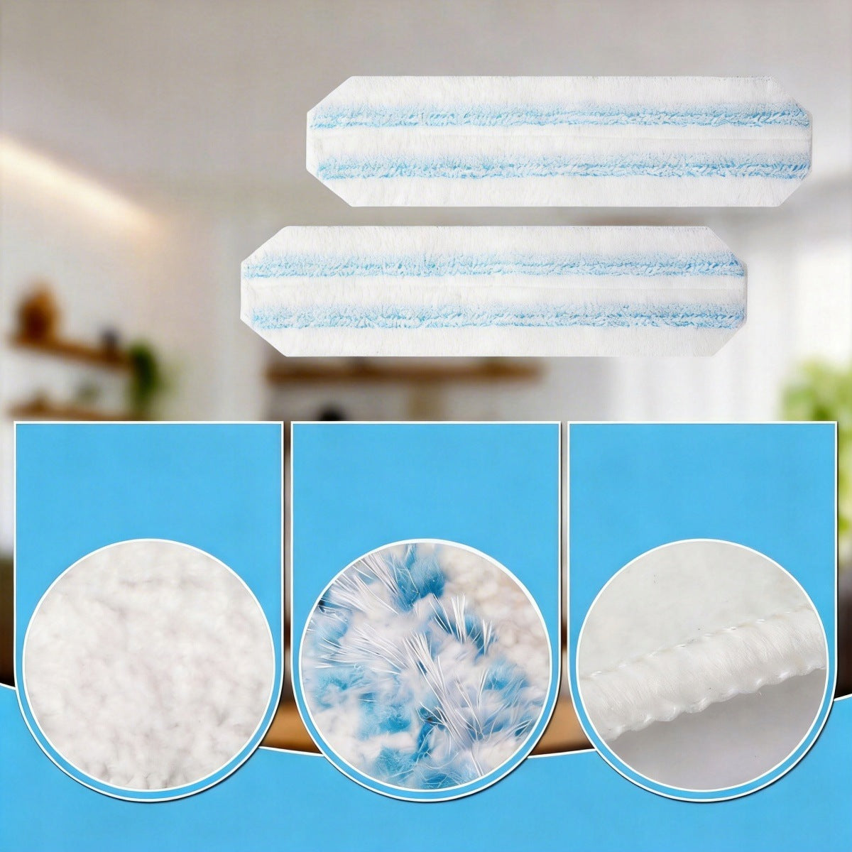 4x MICROFIBER CARTRIDGES FOR MOP Vileda H2Pro O-Cedar H2Pro 4 pieces Brand no brand