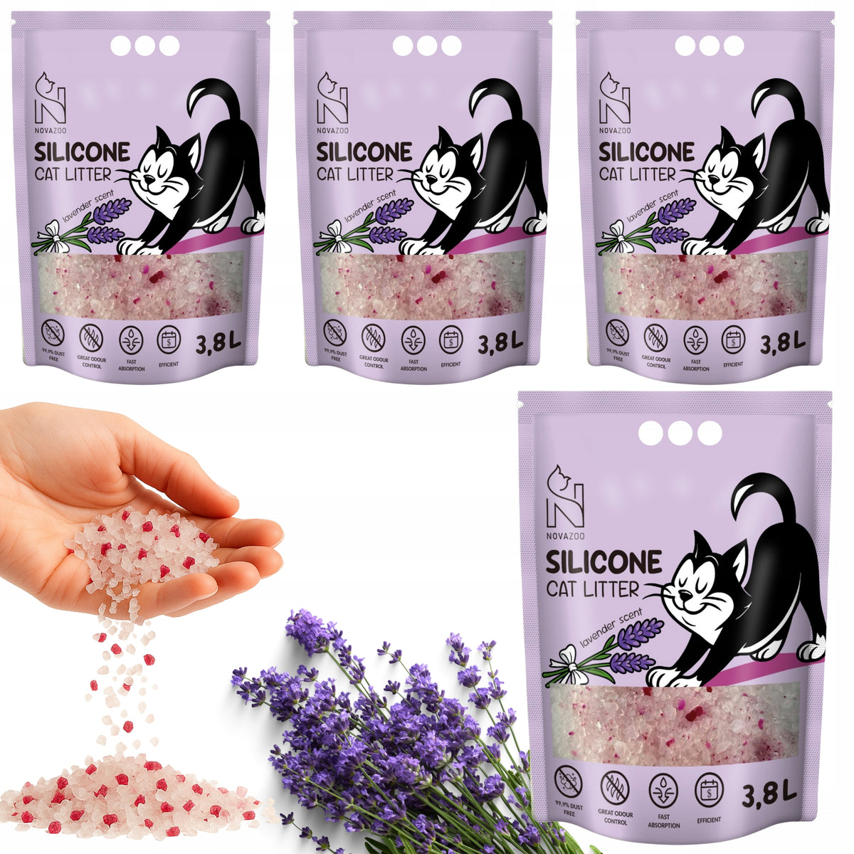 4x NOVAZOO Silicone LAVENDER DUST-FREE PREMIUM FOR CAT 3.8L