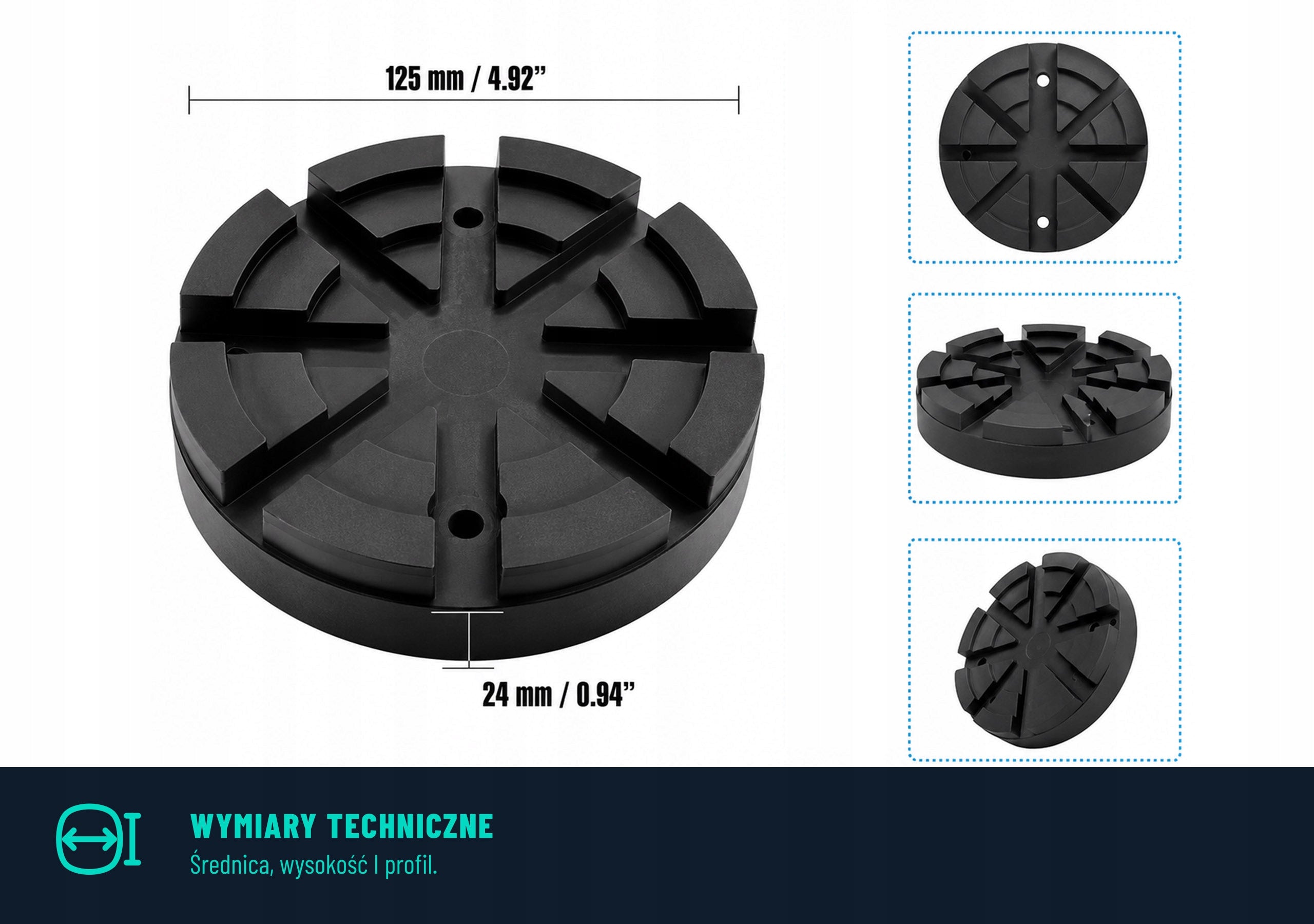 4x Nussbaum 125mm M6 lift rubber cover set washers workshop Manufacturer code RPS001-1071-2