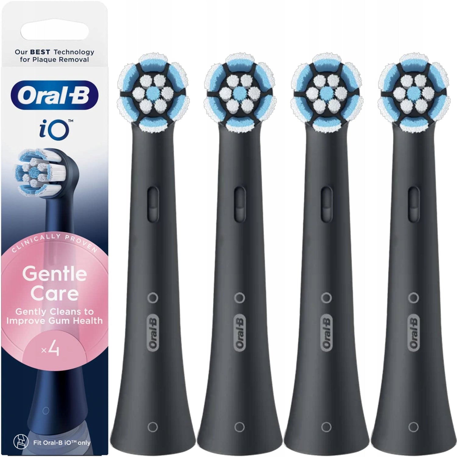 4x ORIGINAL TIPS FOR MAGNETIC BRUSH ORAL-B iO GENTLE CARE