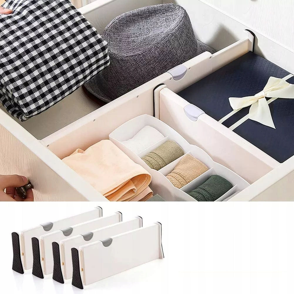 4x Organizer Adjustable Wardrobe Drawer Divider M Kind drawer organizer