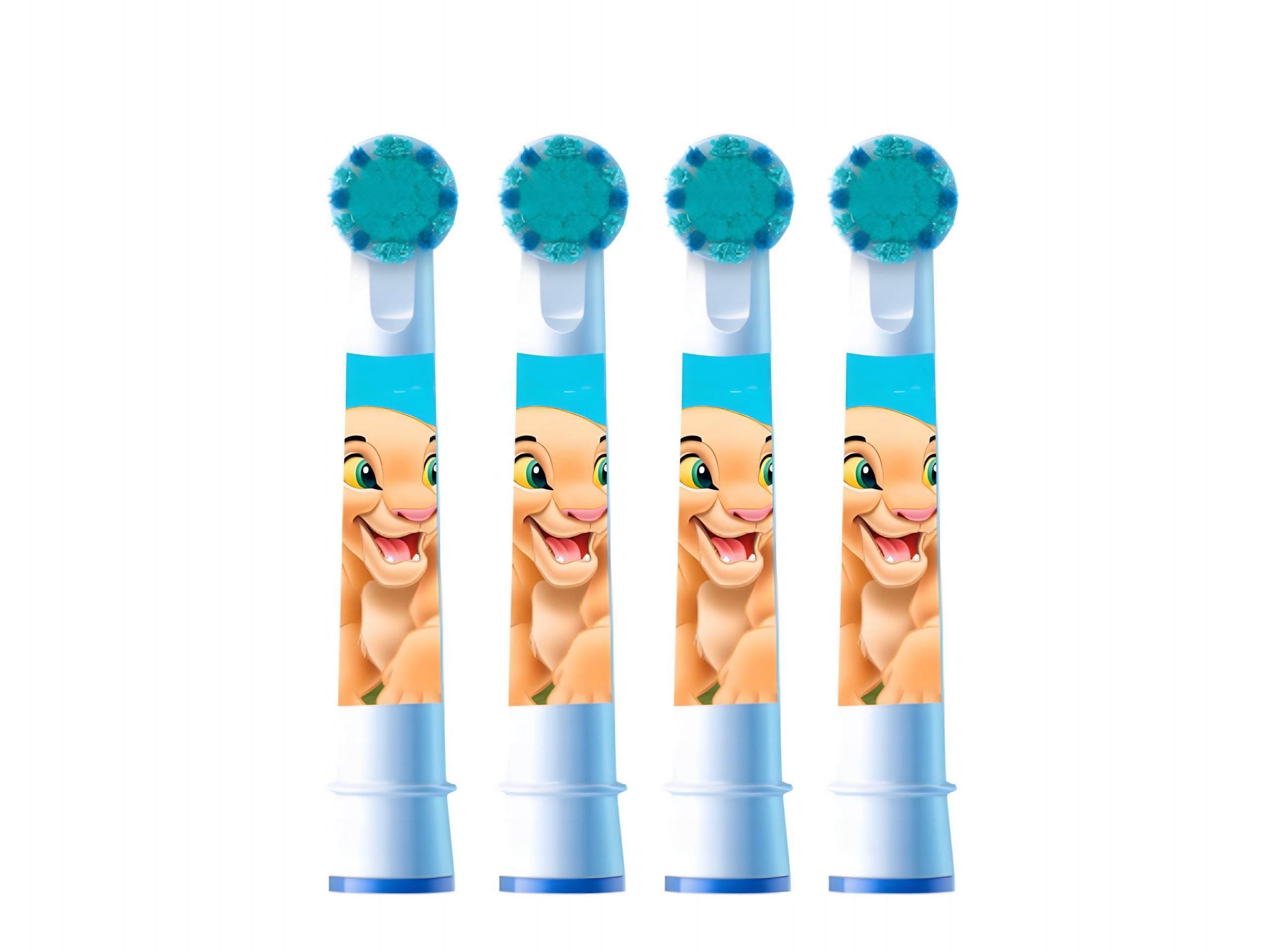 4x Original Braun Oral-B Tip for Electric Toothbrush - Lion King EAN (GTIN) 8700216302074