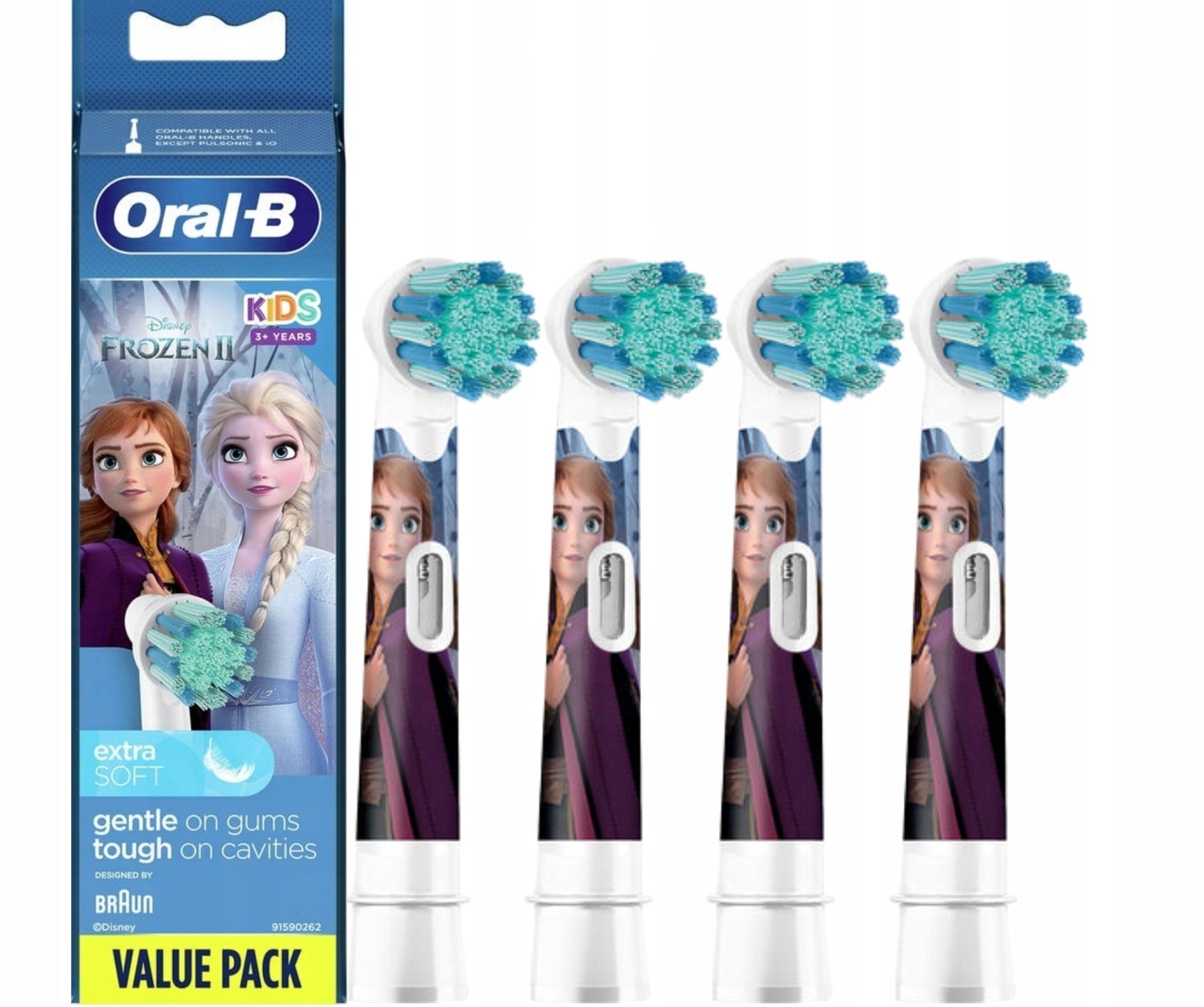 4x Original Oral-B EB10S Iceland Toothbrush Tips for Kids Manufacturer code 6931720986265