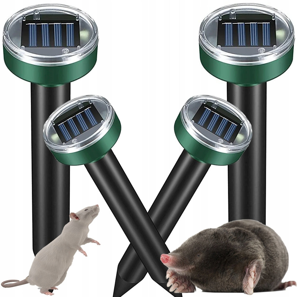 4x POWERFUL MOLE REPELLENT VOLES RODENTS MOUSE RATS SOLAR STRONG