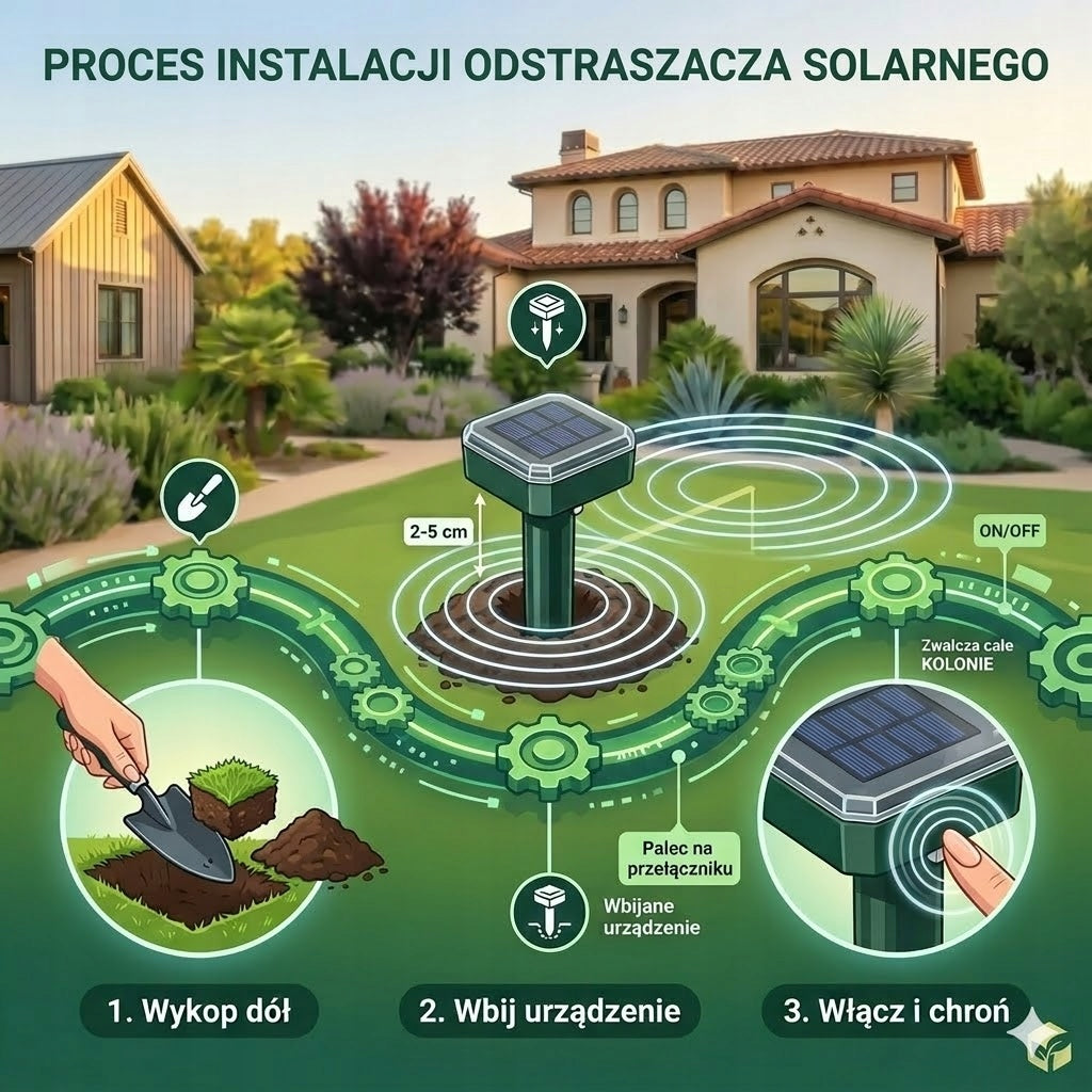 4x POWERFUL SOLAR DETERRENT FOR MOLES VOLES RODENTS STRONG DETERRENT Brand GoGRIZO