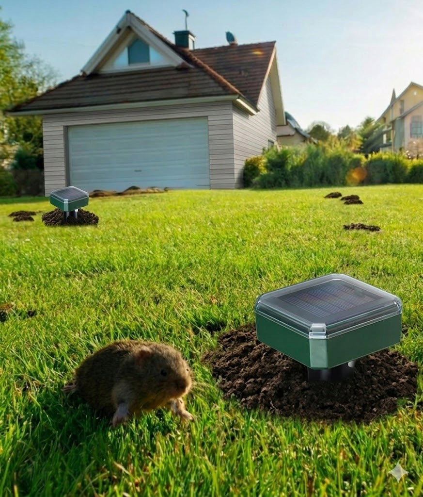 4x POWERFUL SOLAR DETERRENT FOR MOLES VOLES RODENTS STRONG DETERRENT Certificates of conformity CE