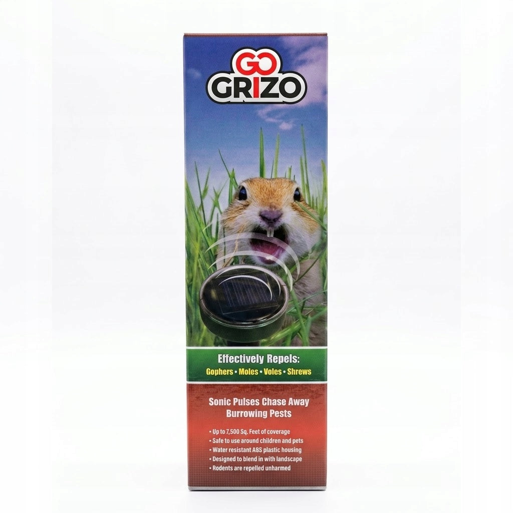 4x POWERFUL SOLAR DETERRENT FOR MOLES VOLES RODENTS STRONG DETERRENT Packaging status original